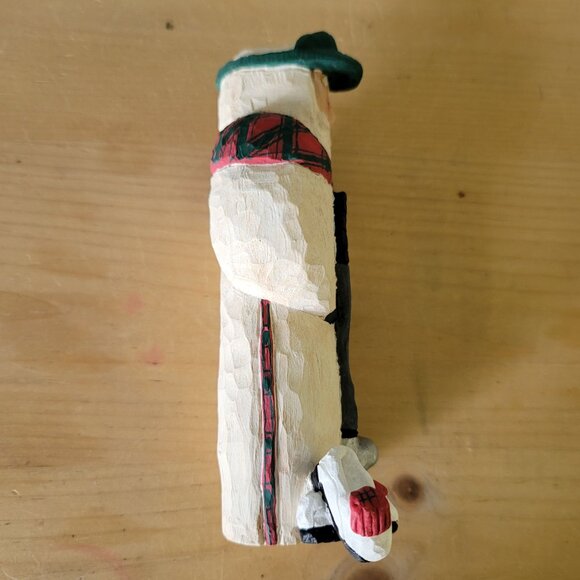 Vintage 1997 Hand-Carved Wooden Scottish Golfer Figurine By MacDonald Scotland - Picture 10 of 13